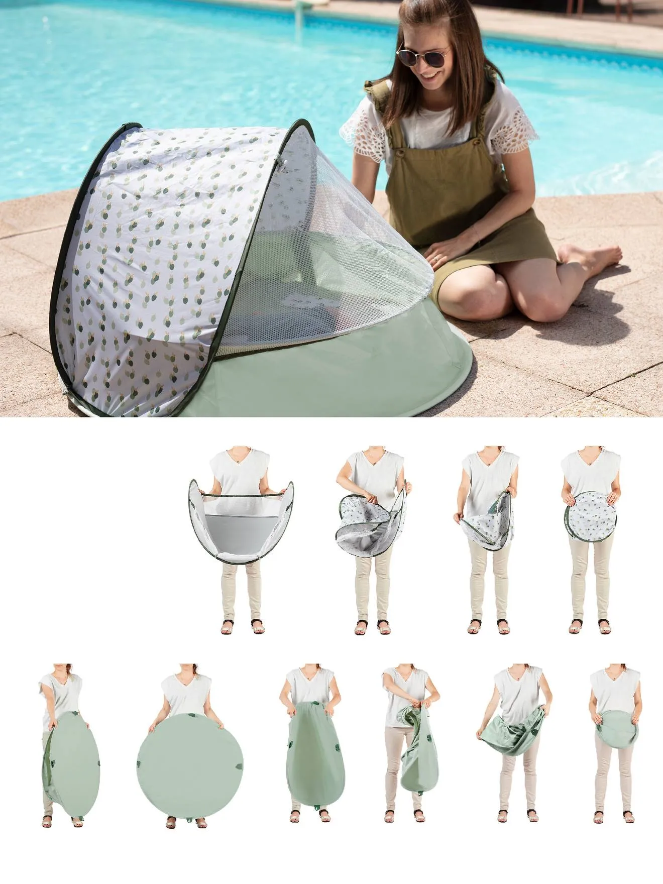 tente anti-UV UPF50+ pop-up Aquani BABYMOOV vert - Babymoov