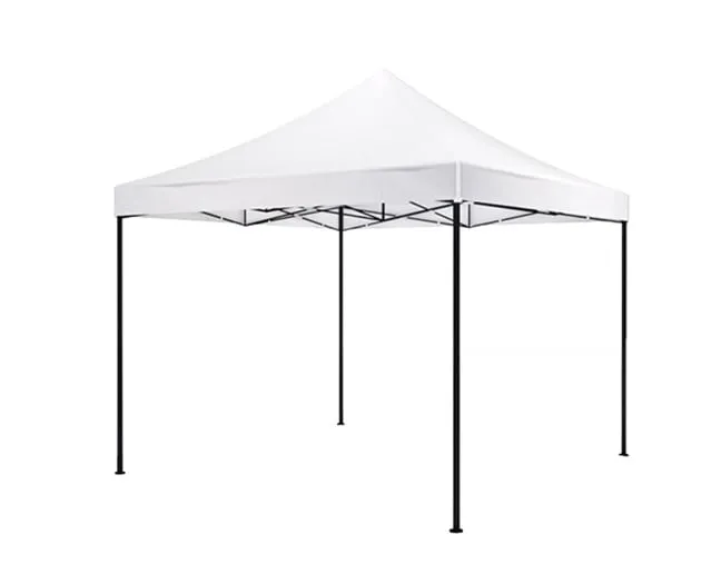 Tonnelle Easy Up pliable luxe 3x3m blanc sans parois latérales