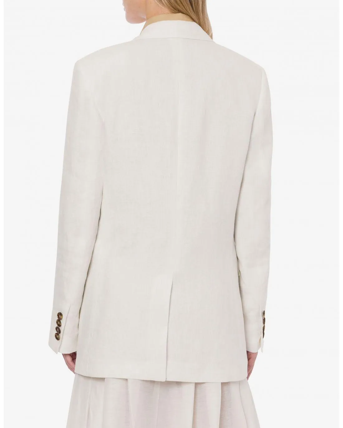 VESTE EN TISSU NATTÉ BLANC - Alberta Ferretti  | Chez Maman Rouen